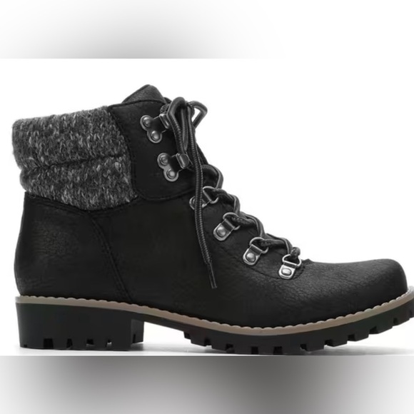 Cliffs Boots by White Mountain, Black Lace-up Boots, Women’s Size 7 - Picture 1 of 8